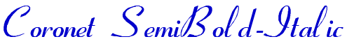 Coronet SemiBold-Italic fuente